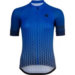 AGU Art Deco Fietsshirt Trend Dames Fietsshirt - Maat S - Blauw