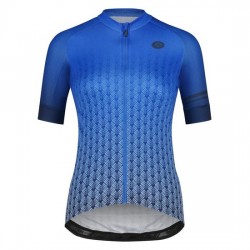 AGU Art Deco Fietsshirt Trend Dames Fietsshirt - Maat L - Blauw