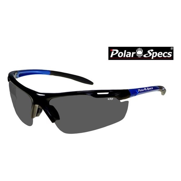 Polar Specs® Polariserende Zonnebril Velocity Sport PS9041 – Metallic Blue – Polarized Black – Medium – Unisex