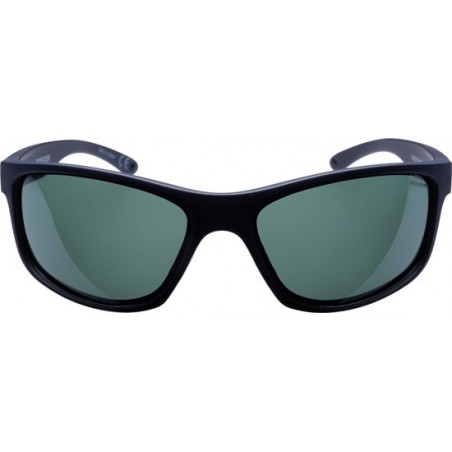 ICON Sport Zonnebril FRONTIER - Zwart montuur met rubber finish - Groene glazen - GEPOLARISEERD