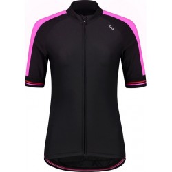 Susy cyclewear - Dames fietsshirt korte mouw - zwart roze - XS