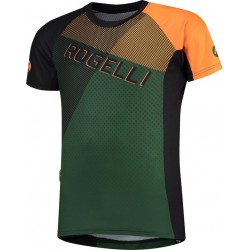 Rogelli Fietsshirt - Maat XL  - Mannen - donker groen/oranje/zwart