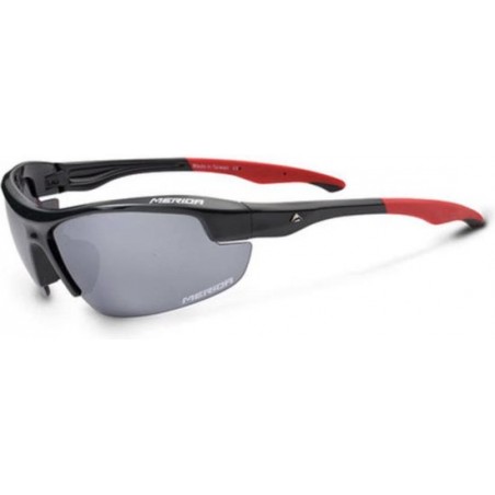 Merida fietsbril met verwisselbare glazen, grijs/rood, hardcase