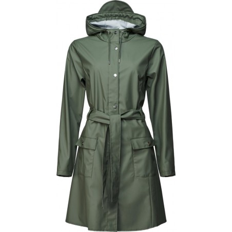 Rains Curve Jacket Olive Dames - Maat L/XL