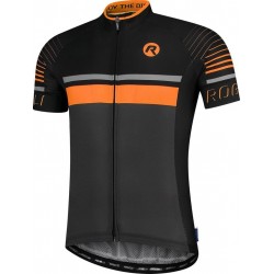 Rogelli Rogelli Hero Fietsshirt - Maat XL  - Mannen - zwart/donkergrijs/oranje