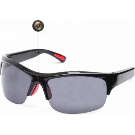 Sportbril met HD-Camera - Zonnebril met Action Cam - Zwart