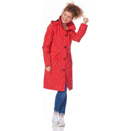 Rachel coat dot red/white-M