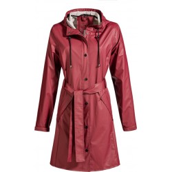 MGO Classic Raincoat Bordeaux - Lange regenjas dames - Maat XL