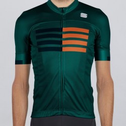 Sportful Wire Fietsshirt Heren - Oranje, Zwart, Groen - Maat 3XL