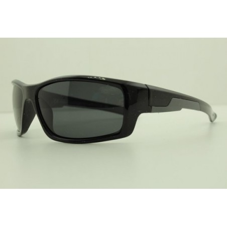 sportbril met zwart - grijs montuur en zwarte glas. P- S4368. Gepolariseerd.