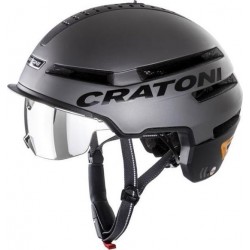 Cratoni Smartride grijs-helm speedpedelec 58-61 cm - NTA 8776 - bluetooth - app - richtingaanwijzers - SOS crash functie