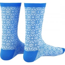Supacaz Socks SUPASOX STRAIGHT UP SL White/Neon Blue Size 43-47