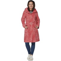 Long coat Roxy red/off white-XXL