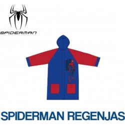 Spiderman Regenjas Blauw / Rood - Maat 6jr / maat 122-134