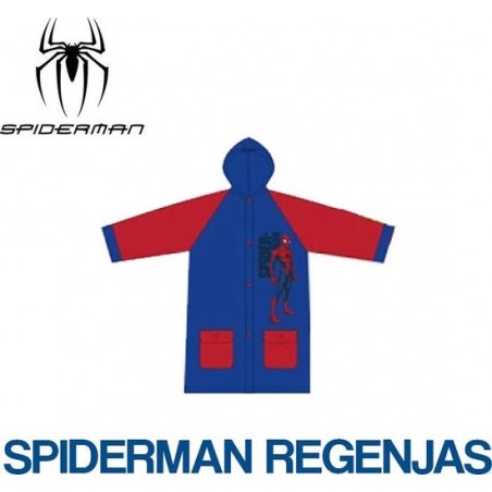 Spiderman Regenjas Blauw / Rood - Maat 6jr / maat 122-134