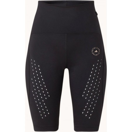 Adidas by Stella Mccartney High waist fiets/sportbroek met mesh - Zwart - Maat XS