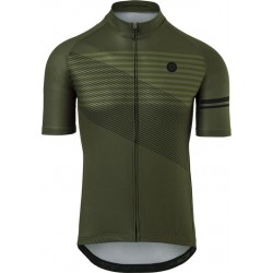 AGU Striped Fietsshirt Essential Heren - Groen - XL