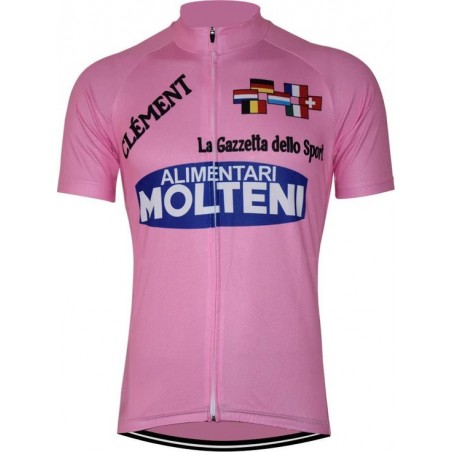retro Molteni roze wielertrui 'giro d'italia' Eddy Merckx maat S