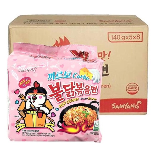 SAMYANG Hot Chicken Ramen Carbonara - Instant Noodles Ramen (box 40stuks)