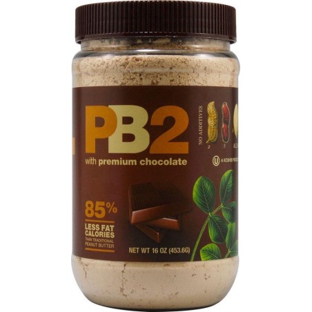 Bell plantation Pindakaas poeder PB2 453 gram Chocolate Powdered Peanut Butter