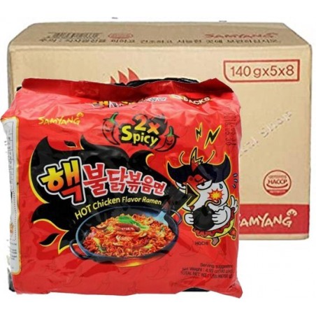 SAMYANG Hot Chicken Ramen 2x Spicy - Instant Noodles Ramen (box 40stuks)