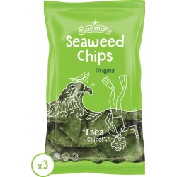 Seamore Seaweed Chips - Zeewier tortilla chips - 3 x 135g