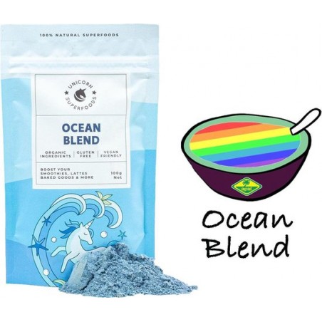 Ocean blend met blauwe spirulina - Unicorn superfoods - 100g
