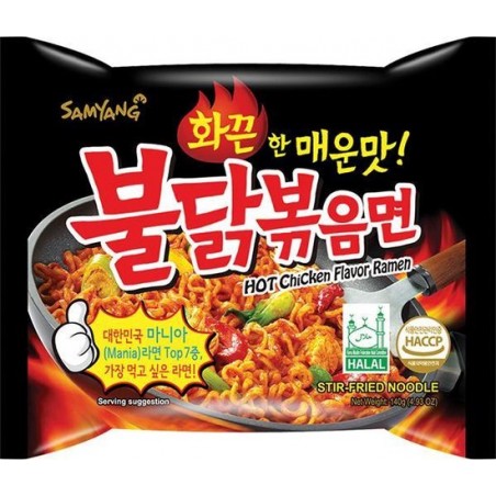 Hot Chicken Ramen Instant Extremely Spicy 1 Dos - 20x140g 辣的韩国拉面 한국라면 HOT !!!