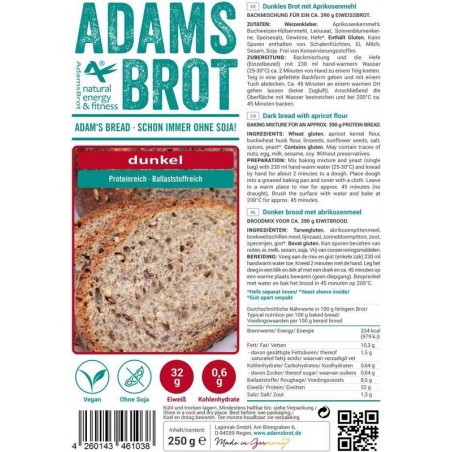 Adam's fitness Food Adam's Brot - 250 gram - Donker