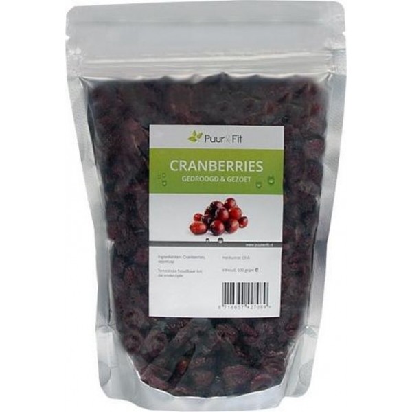 Puur&Fit Cranberries Biologisch - 500 gram