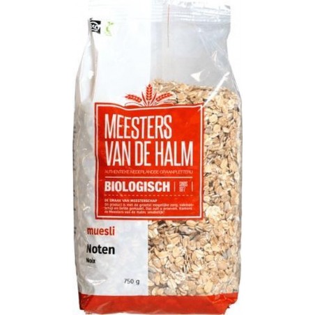 Muesli noten Meesters Van De Halm - Zak 750 gram - Biologisch