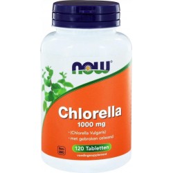 Now Foods - Chlorella 1000 mg - Bevat vitamine C en Ijzer - 120 Tabletten