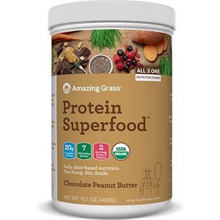 Amazing Grass - Protein Superfoods - Chocolade Pindakaas - 430 g