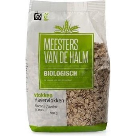 Havervlokken grof Meesters Van De Halm - Zak 500 gram - Biologisch