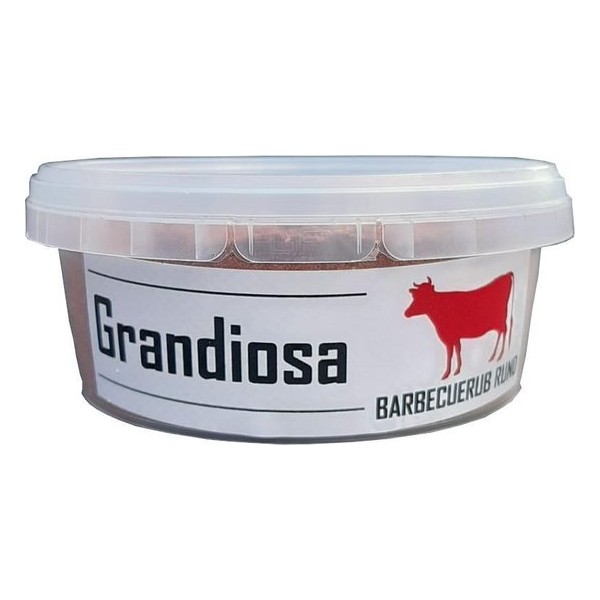 Grandiosa - BBQ rub - rund - 200 gram - bbq kruiden - dry rub
