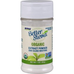 NOW Foods Better Stevia Extract Powder, Organic - 28g