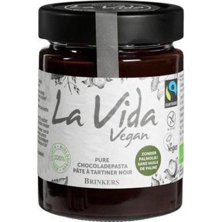 Pure chocoladepasta La Vida Vegan - Potje 270 gram - Biologisch