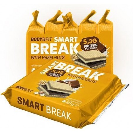 Body & Fit Smart Break - Chocolade hazelnootwafel - Suikerarm - 5 stuks