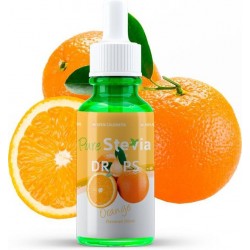 Stevia Drops Orange 50ml, PureStevia - Stevia druppels, Flavor drops, Aardbei, Lekker Verfrissend !