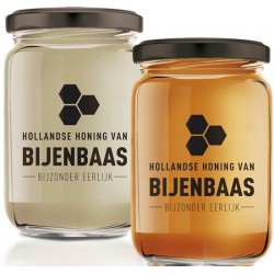 Twee potten Nederlandse Honing - bloemenhoning en crèmehoning