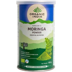Organic India Moringa powder biologisch 100 g can