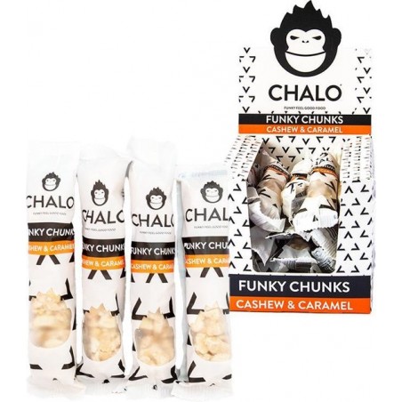 CHALO Zoete Snacks - Cashew Caramel Funky Chunks - 20 x 32GR